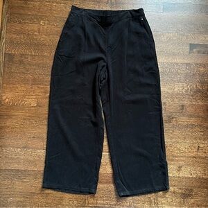 Eileen Fisher size large black wide leg ankle pants
